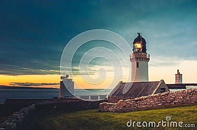 Dunnet Head lighthouse Stock Photo