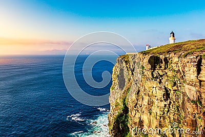 Dunnet Head Lighthouse Stock Photo