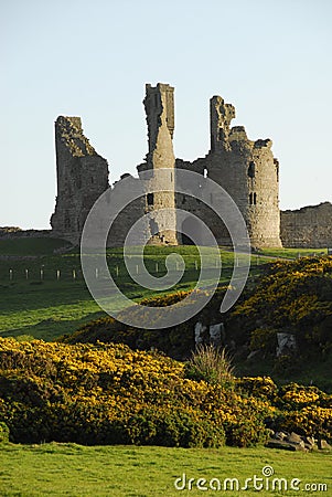 Dunstanburgh Castle gatehouse Stock Photo