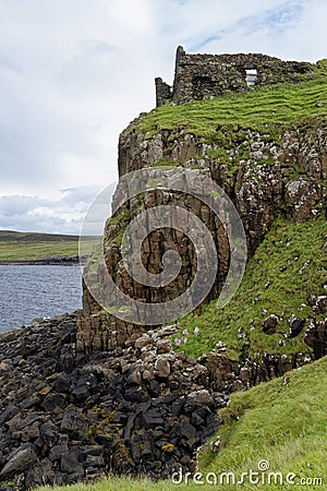 Duntulm Castle Stock Photo