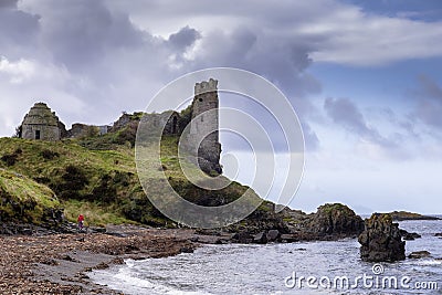 Dunure castle on the ayrshire coast Editorial Stock Photo