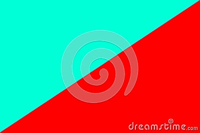 Duo Color trend abstract background graphic. Aqua Menthe 7FFFD4 and Lush Lava FF4500 Stock Photo