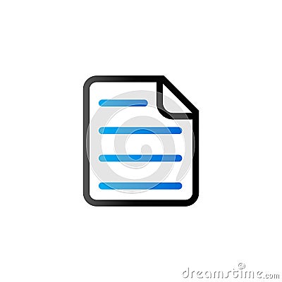 Duo Tone Icon - Text file format Vector Illustration