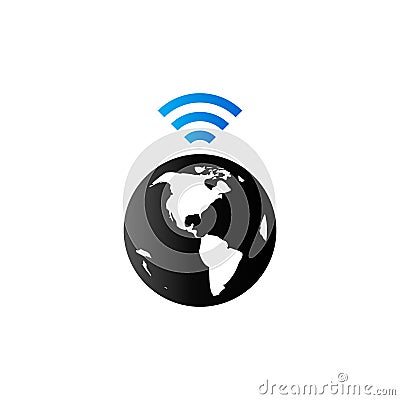 Duo Tone Icon - Wireless world Vector Illustration