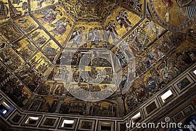 Duomo Baptistery in Florence, Italy Editorial Stock Photo