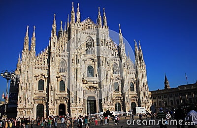 Duomo Cathedral in Milan, Italy Editorial Stock Photo