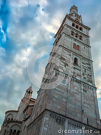 Duomo and Ghirlandina Tower in Modena, Italy Stock Photo