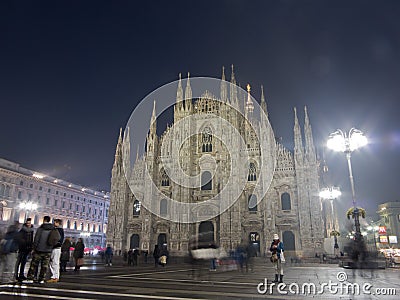 Duomo Square in Milan Editorial Stock Photo