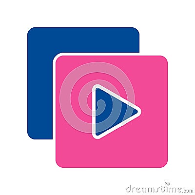 Duotone color multimedia icon design Vector Illustration