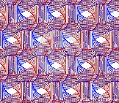 Duotone glitch color vector pattern. Micro background, texture. Guilloche vector seamless pattern. Vector Illustration