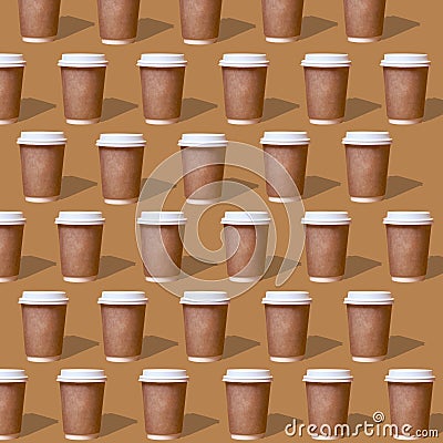 Duplicate patterns glass of coffee Stock Photo