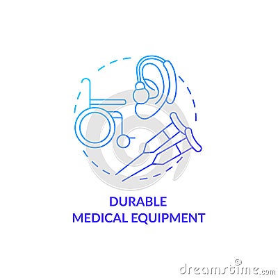 Durable medical equipment concept icon. Cartoon Illustration