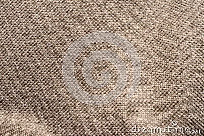 Durable waterproof fabric. Ripstop fabric. Close-up brown ripstop material texture and background Stock Photo