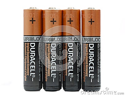 Duracell Batteries Set Editorial Stock Photo