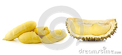 Durain fruit on white background Stock Photo