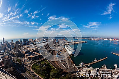 Durban Harbor Port City Landscape Editorial Stock Photo