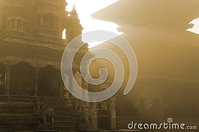 Durbar Square in Bhaktapur Stock Photo