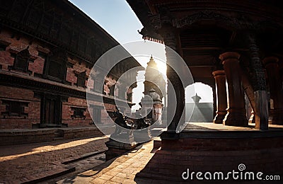 Durbar square in Bhaktapur Stock Photo