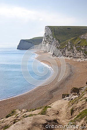 Durdle door and beach,Dorset Stock Photo