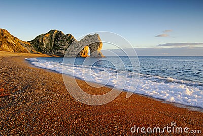 Durdle Door Sunset Stock Photo