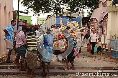 Durga Immersion Editorial Stock Photo