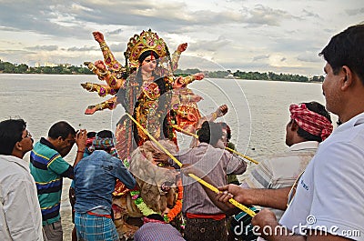 Durga Immersion Editorial Stock Photo