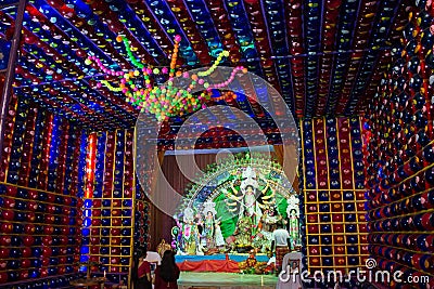 Durga puja, Dussehra in Kolkata Editorial Stock Photo