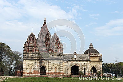 Durga temple front view, Rajnagar palatial complex ruins, Bihar, Stock Photo