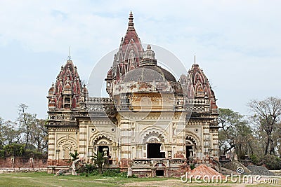 Durga temple , Rajnagar palatial complex ruins, Bihar, Stock Photo