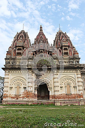 Durga temple , Rajnagar palatial complex ruins, Bihar, Stock Photo