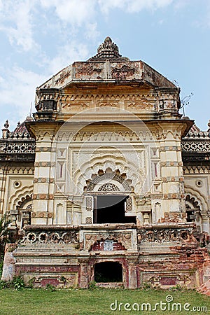 Durga temple , Rajnagar palatial complex ruins, Bihar, Stock Photo