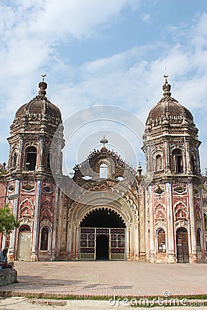 Durga temple, Rajnagar palatial complex ruins, Bihar Stock Photo