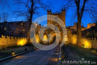 Durham Castle Gate entrance Stock Photo