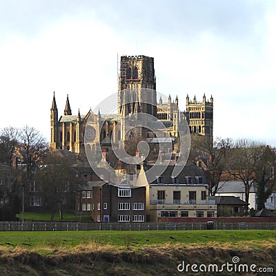 Durham Cathedral from afar Stock Photo