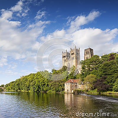 Durham Cathedral and the River Wear England Stock Photo