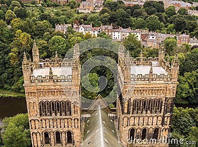 Durham Cathedral Towers Stock Photo