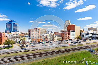 Durham, North Carolina, USA downtown cityscape Stock Photo