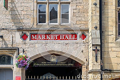 Durham`s Market Hall is the beating heart of Durham, with over 50 independent traders offering a wide range of foods and services Editorial Stock Photo