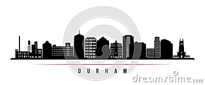 Durham skyline horizontal banner. Vector Illustration