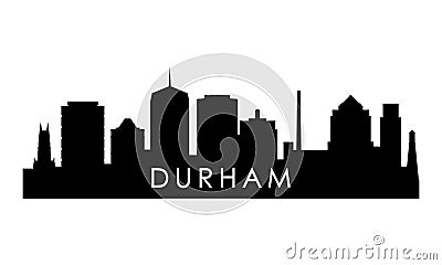 Durham skyline silhouette. Vector Illustration