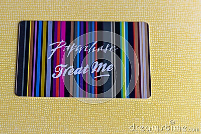 Paperchase loyalty card on background Editorial Stock Photo