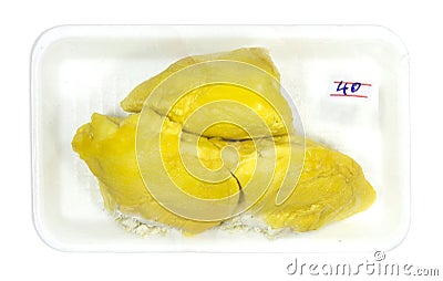 Durian in the box Stock Photo