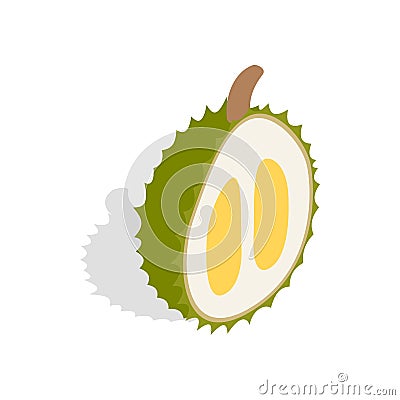 Durian icon, isometric 3d style Vector Illustration