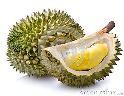 Durian isolated on white background Stock Photo