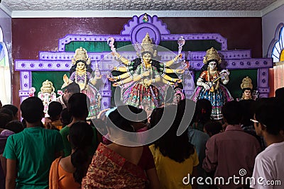 Durja Pooja, Dussehra festival, India Editorial Stock Photo