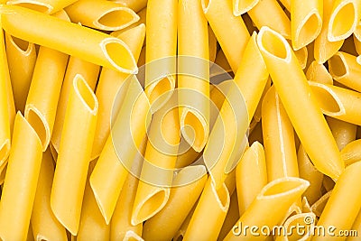 Durum wheat semolina pasta penne lisce Stock Photo