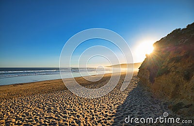Dusk at Jan Juc beach, Great Ocean Road, Victoria, Australia Stock Photo