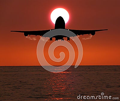 Dusk landing Stock Photo