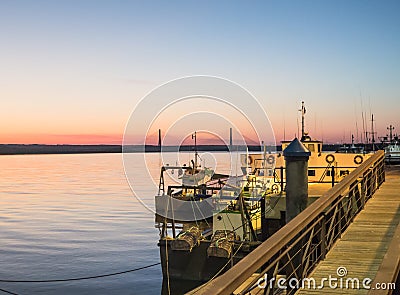 Dusk, Sunset in Ayamonte, Andalucia. Stock Photo