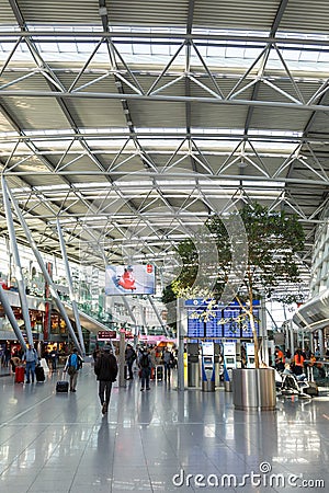 Dusseldorf Airport DUS Terminal Editorial Stock Photo